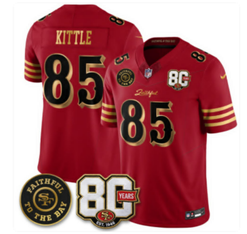 Men 2026 San Francisco 49ers #85 Kittle red Nike Limited NFL Jersey 0809001->san francisco 49ers->NFL Jersey